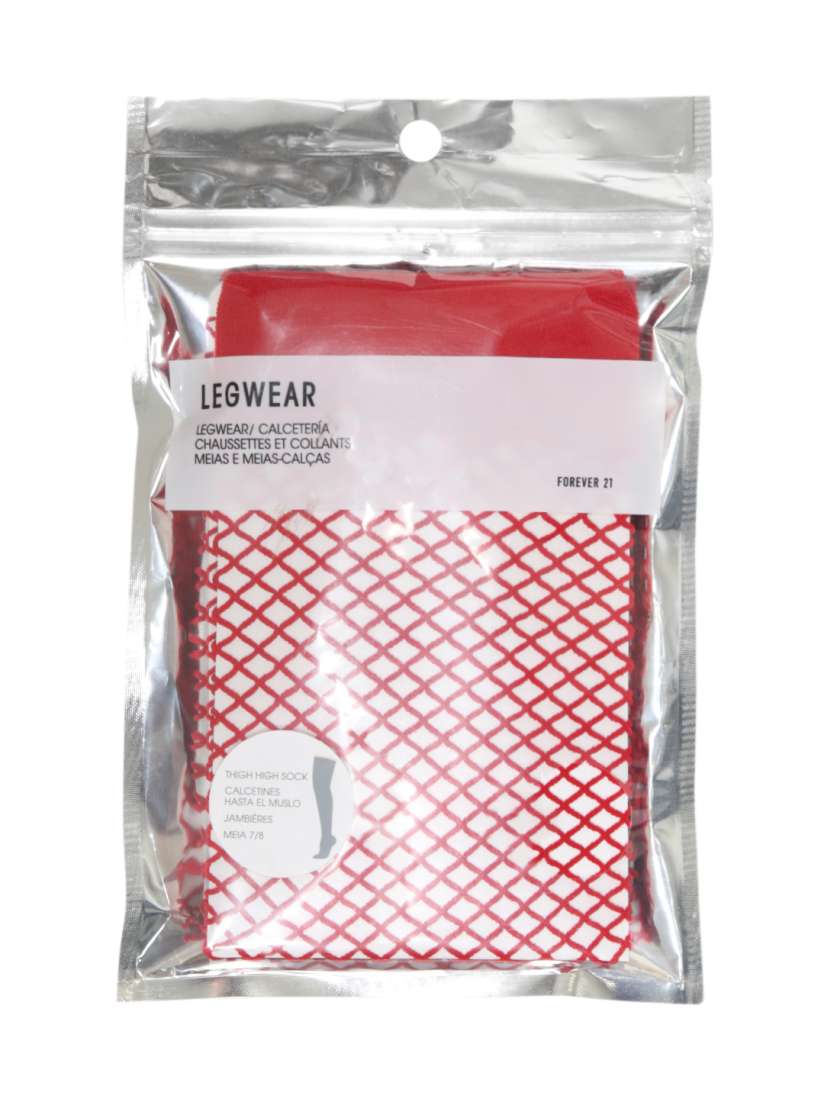 Buy FOREVER 21 Women Red Thigh High Fishnet Design Socks Socks for Women 2435871 Myntra
