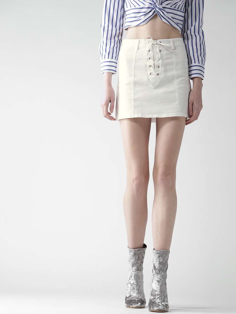 Myntra Pink Denim Skirt Forever 21 Buy FOREVER 21 Pink Mini A-Line Skirt  Skirts For, image size:824x1099