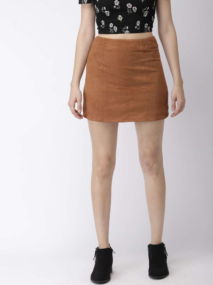 Brown pencil skirt forever 21 top