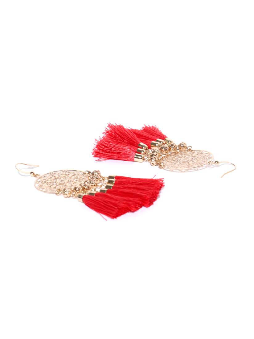 Red tassel earrings forever 21 sales