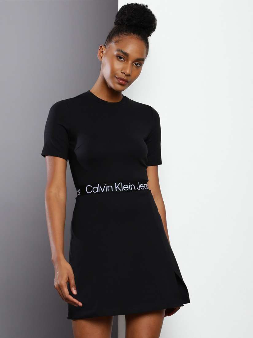 Fit and flare calvin klein dresses discount