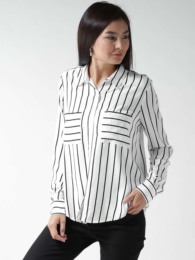 Forever 21 black and white striped shirt shop