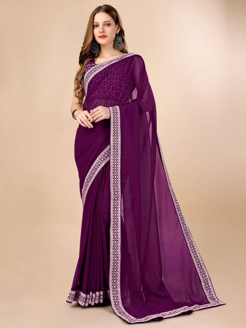 Myntra embroidered sarees 2025
