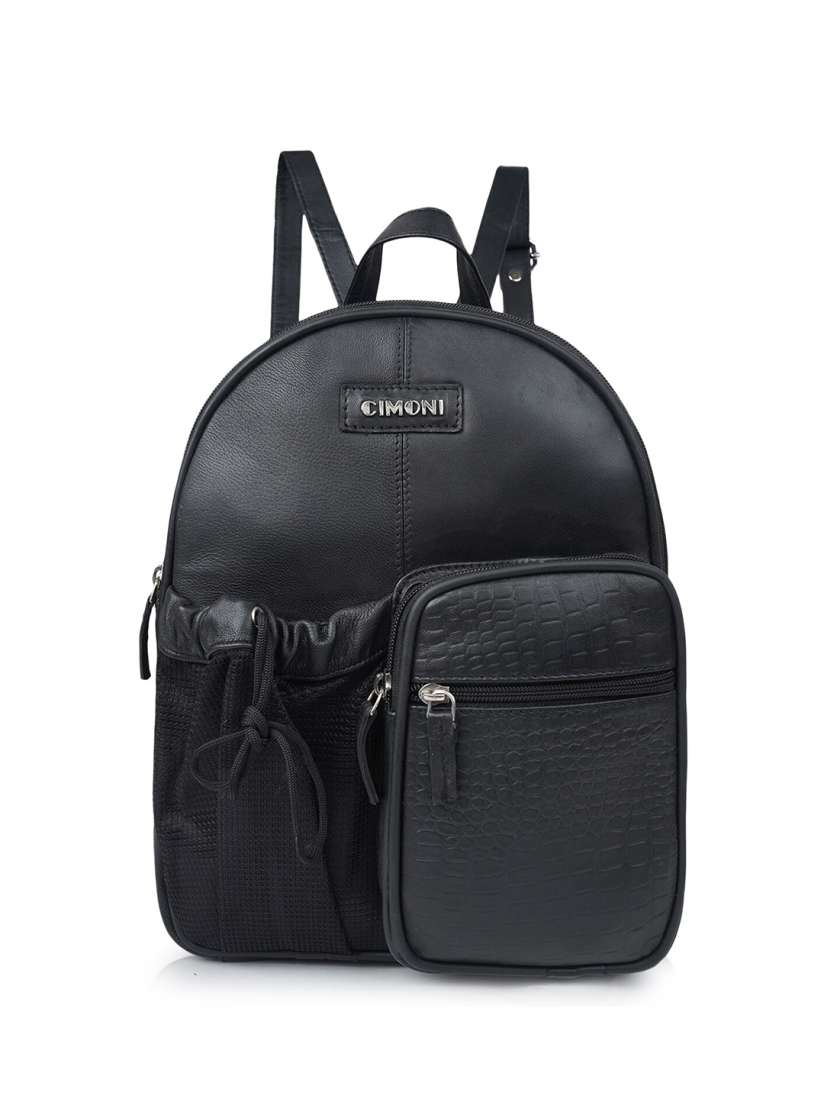 Buy CIMONI Women Brand Logo Leather Backpack Backpacks for Women 24367338 Myntra