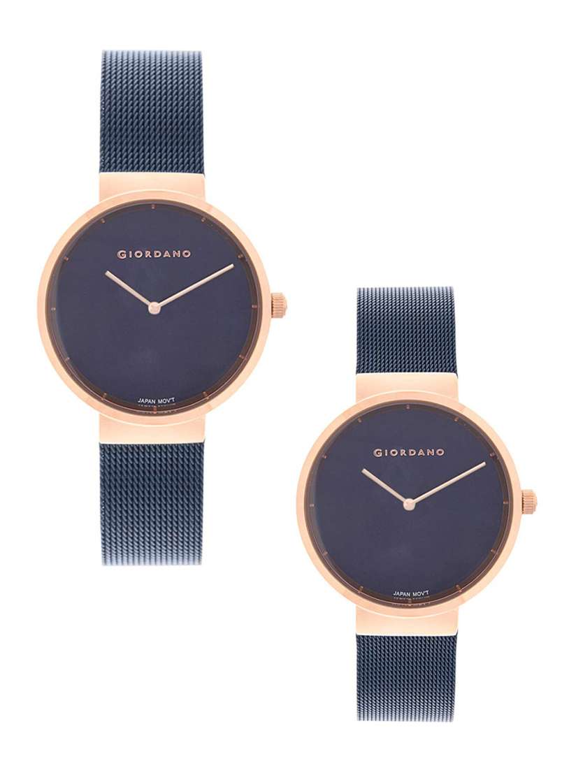 Buy GIORDANO Unisex Set of 2 Bracelet Style Straps Analogue Couple Watches GD 2077 SETA 01 Watches for Unisex 24367470 Myntra