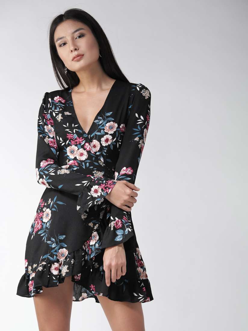 Forever 21 floral wrap dress deals