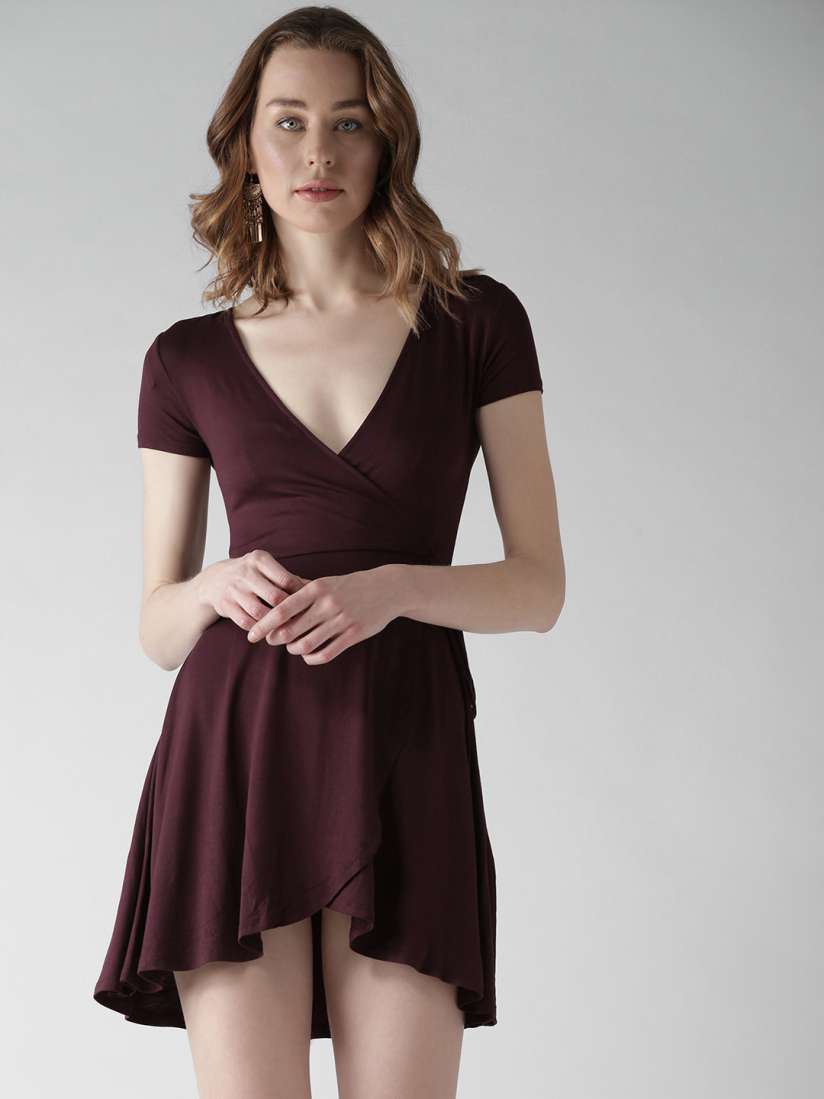 Burgundy dress forever 21 store