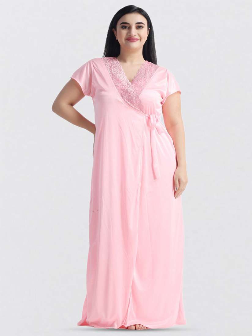Buy NIGHT KEYS Pack Of 6 Maxi Satin Nightdress Nightdress for Women 24370536 Myntra