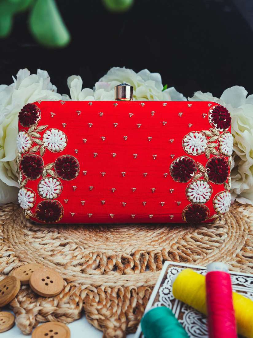 Buy Sangria Rectangular Framed Embellished Box Clutch Clutches for Women 24370986 Myntra