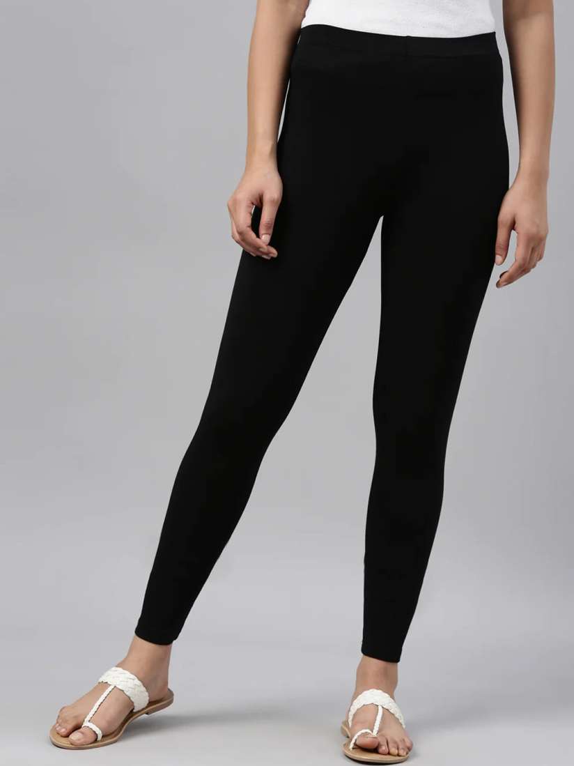 Buy SANADO Mid Rise Ankle Length Leggings Leggings for Women 24371102 Myntra