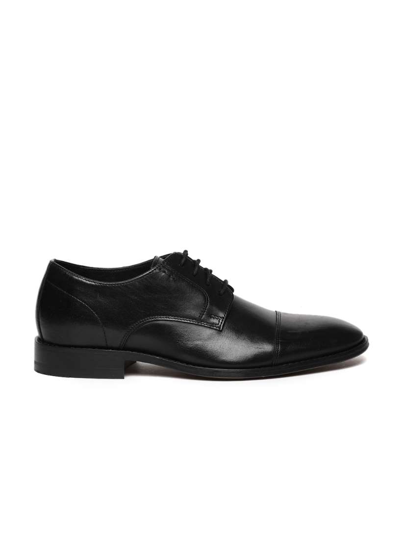 Buy Clarks Bostonian Men Black Nantasket Cap Leather Semiformal Derby Shoes Formal Shoes for Men 2437606 Myntra