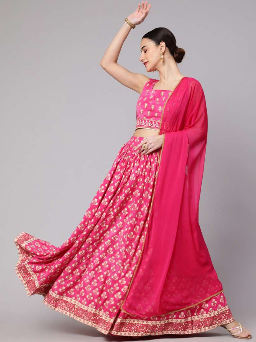Buy AKS Couture Ethnic Motifs Printed Ready to Wear Lehenga With Choli Dupatta Lehenga Choli for Women 24376638 Myntra