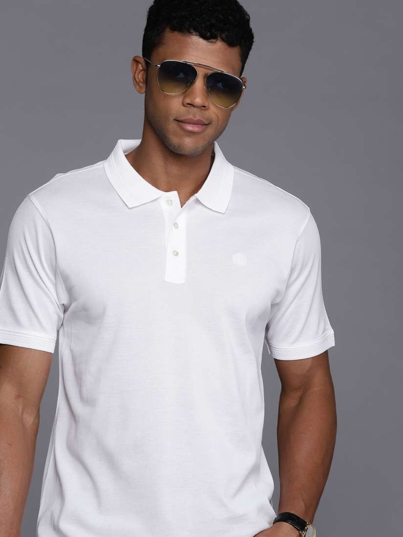 Buy Raymond Men Contemporary Fit Polo Collar Pure Cotton T shirt Tshirts for Men 24378944 Myntra