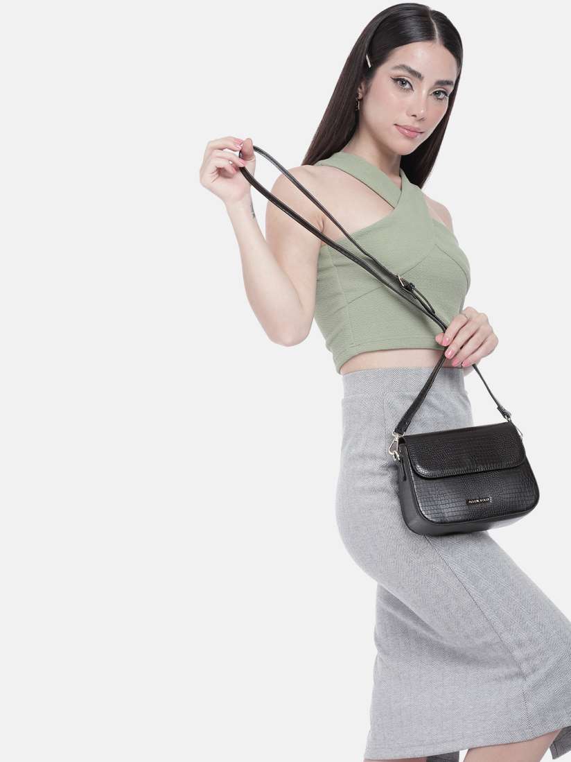 Buy Allen Solly Animal Textured Structured Sling Bag Handbags for Women 24382286 Myntra