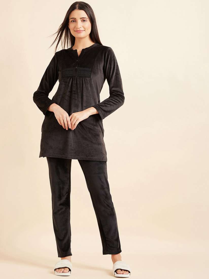 Buy Sweet Dreams Longline Top With Pyjamas Night suits for Women 24382612 Myntra