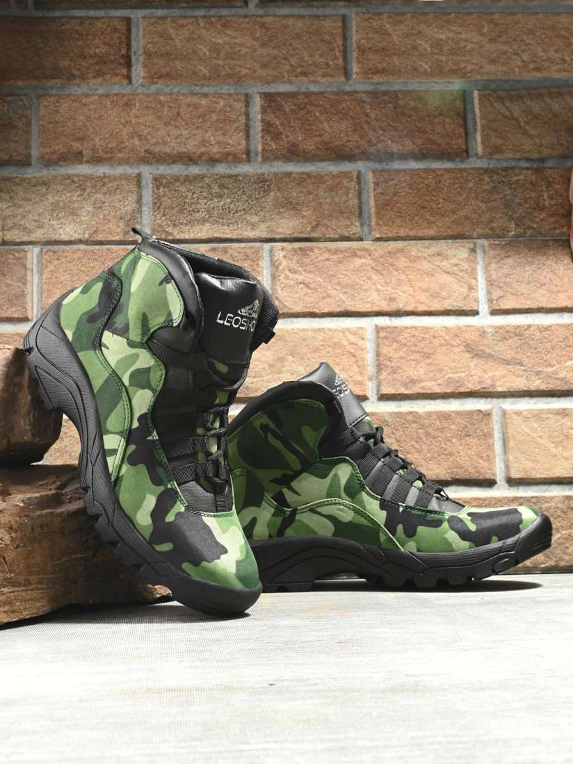Buy Leo s Fitness Shoes Men Printed Mid Top Trekking Shoes Casual Shoes for Men 24383092 Myntra