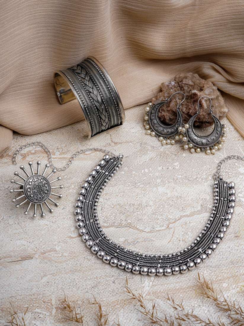 Oxidised jewellery sets on sale