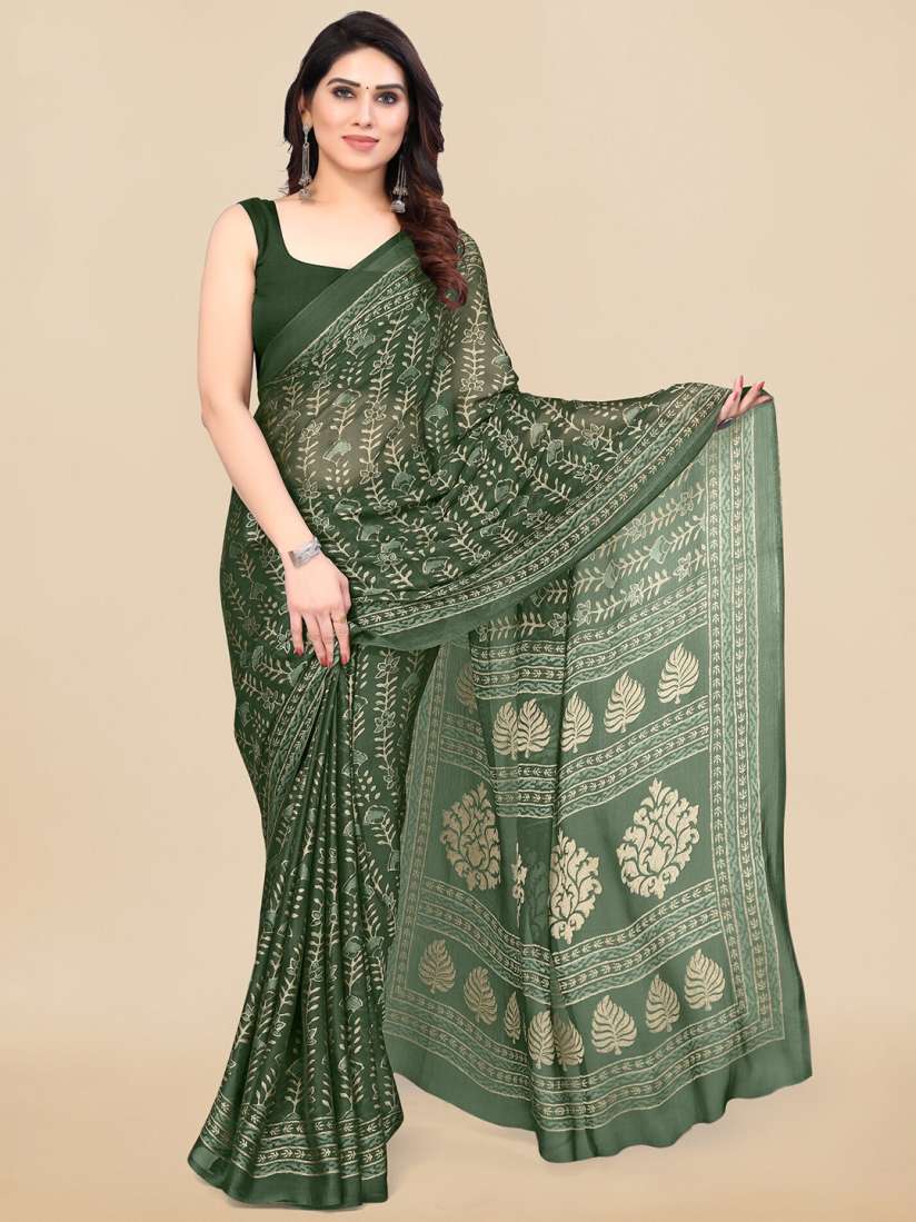 Myntra printed sarees on sale