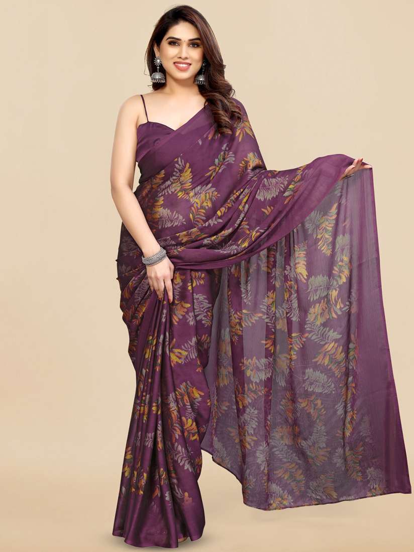 Chiffon saree in myntra sale
