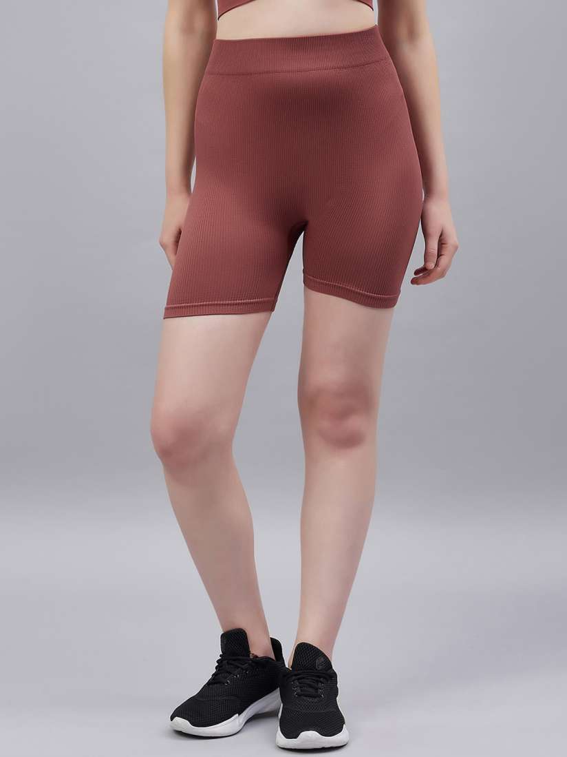 Buy C9 AIRWEAR Women Slim Fit High Rise Ribbed Sports Shorts Shorts for Women 24391626 Myntra