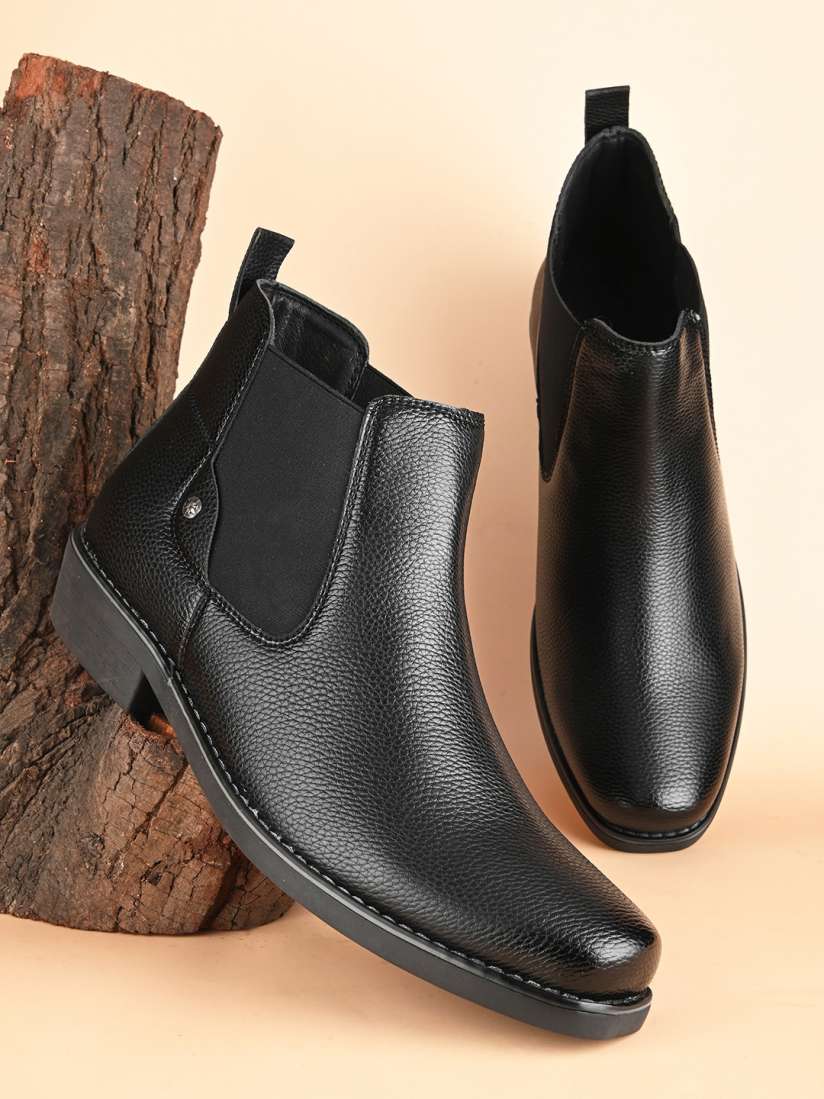 Mens heeled chelsea boots top