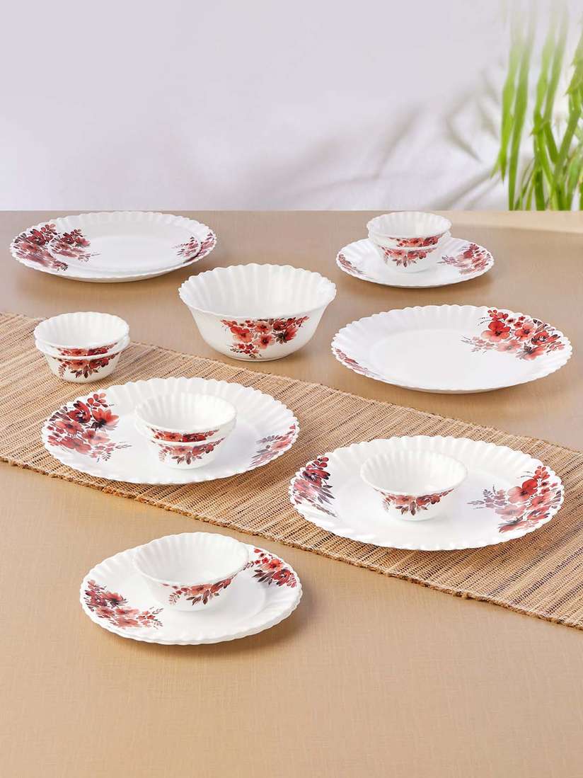 Tableware Larah Borosil Dinner Set 43 Pieces Larah By BOROSIL