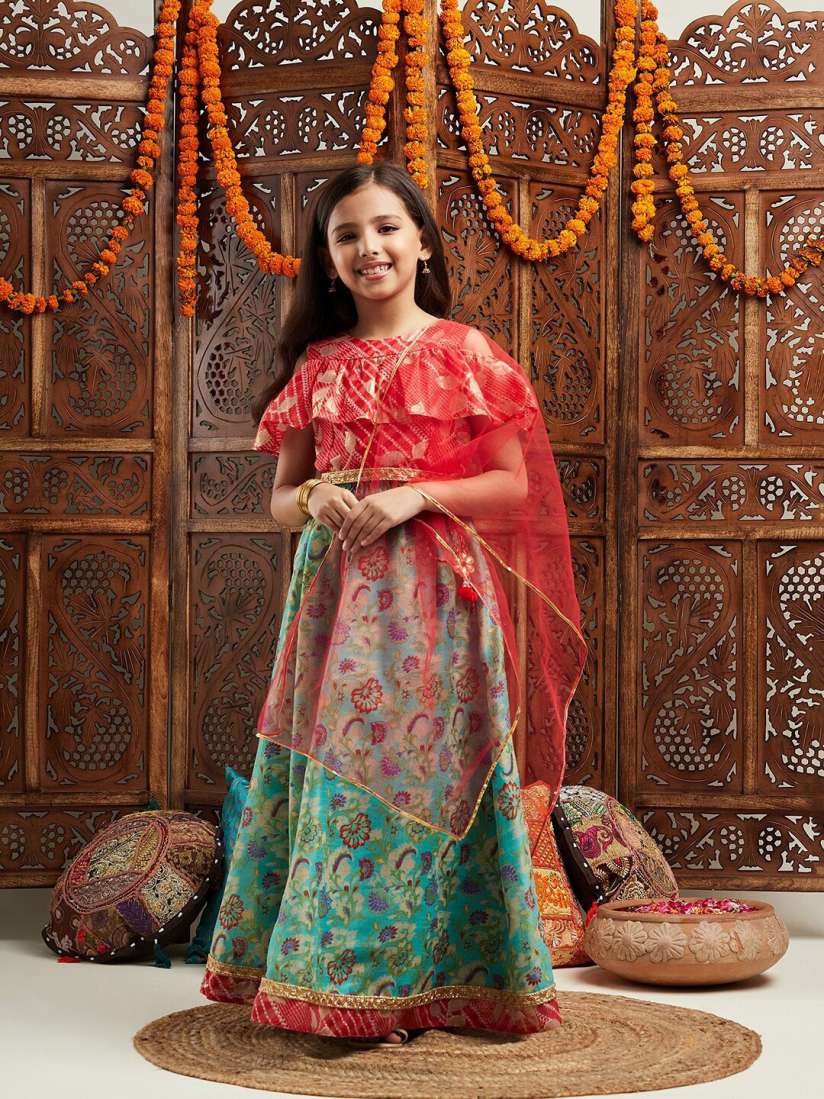 Cold shoulder lehenga choli online