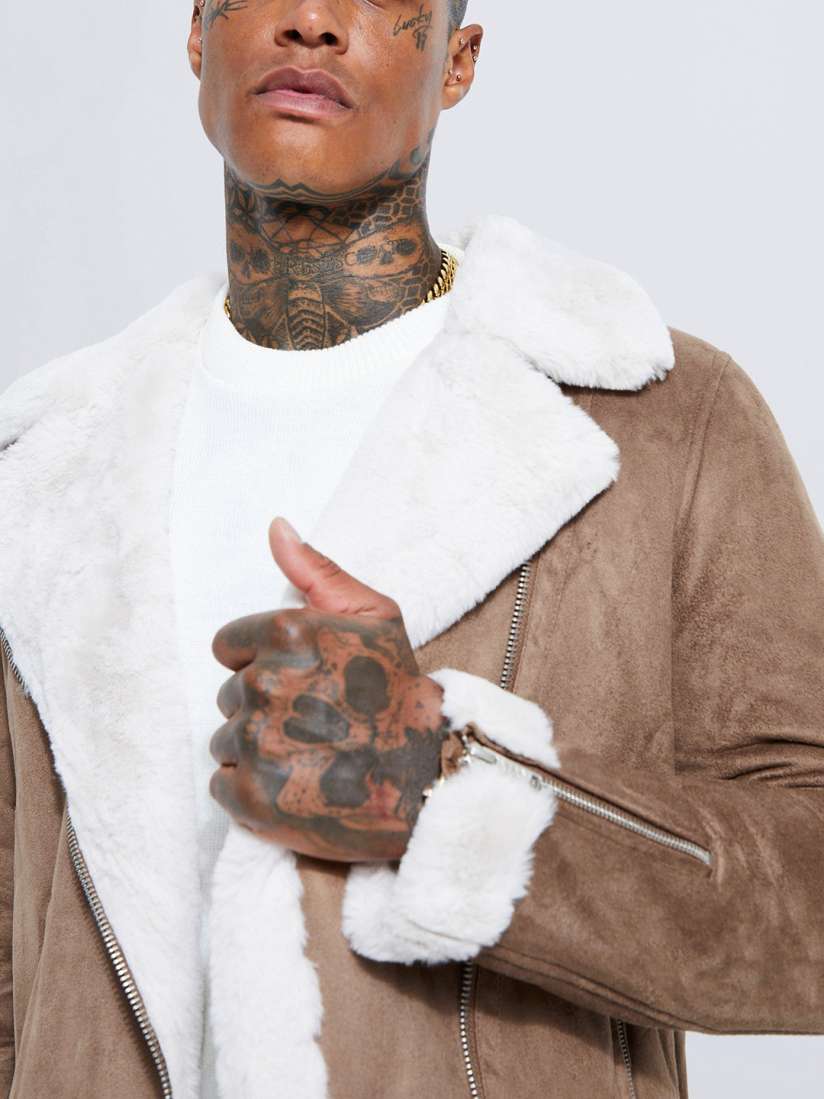 Buy boohooMAN Faux Fur Lined Suede Jacket Jackets for Men 24409100 Myntra