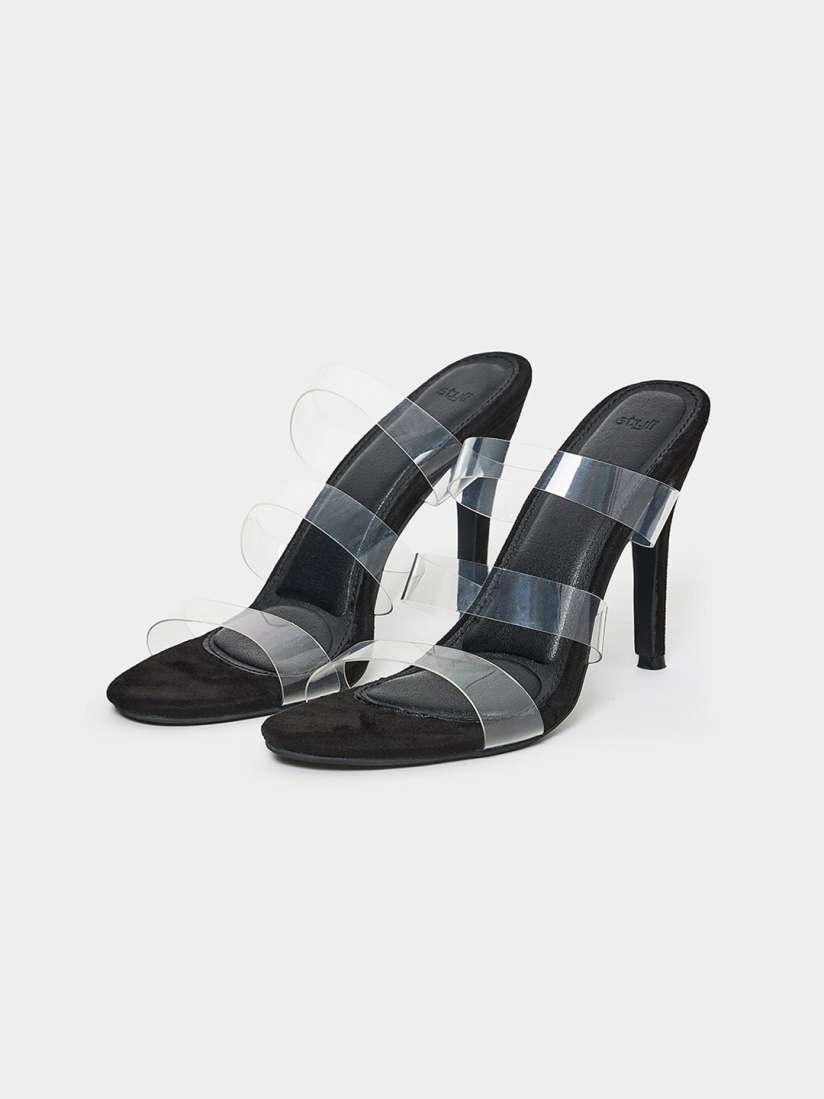 Transparent heels myntra top