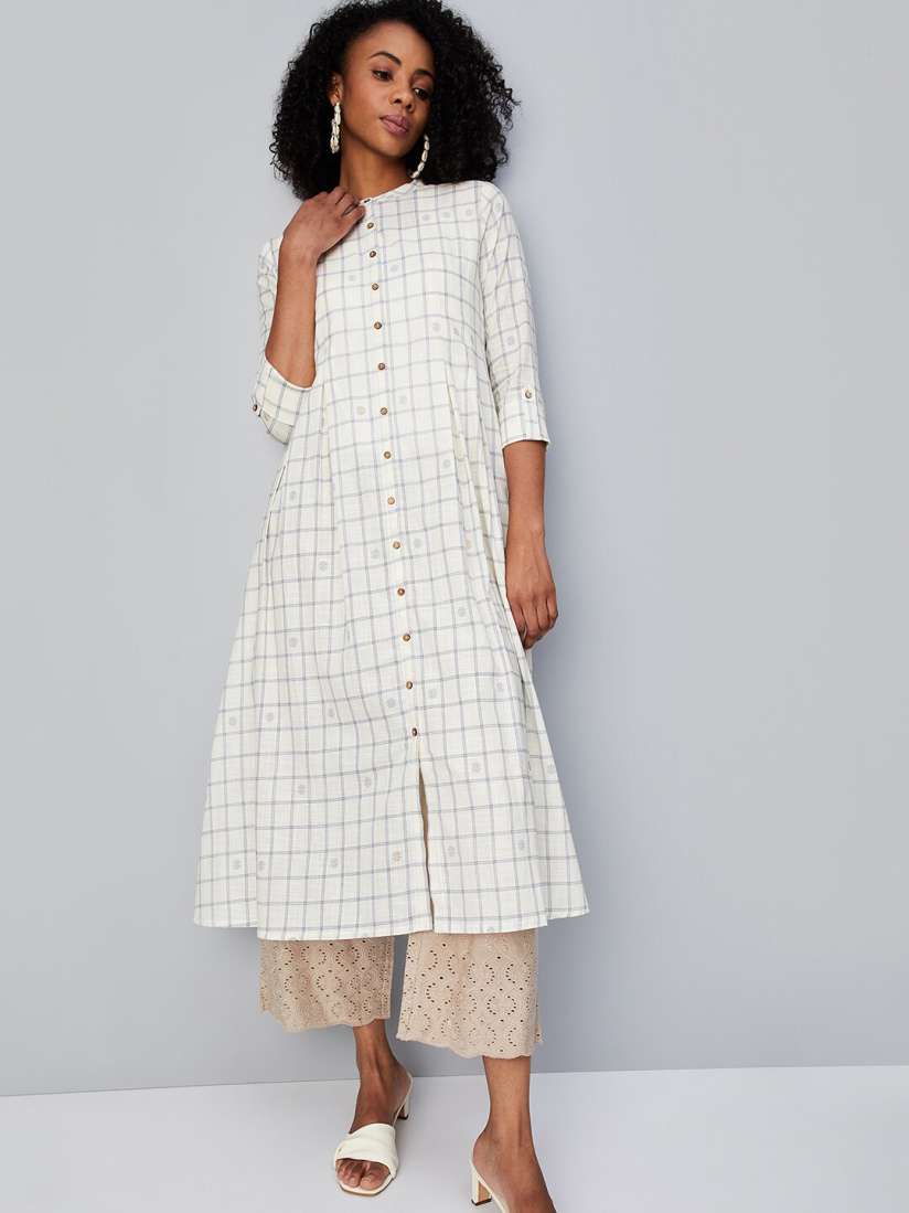 Buy max Checked A line Kurta Kurtas for Women 24421640 Myntra
