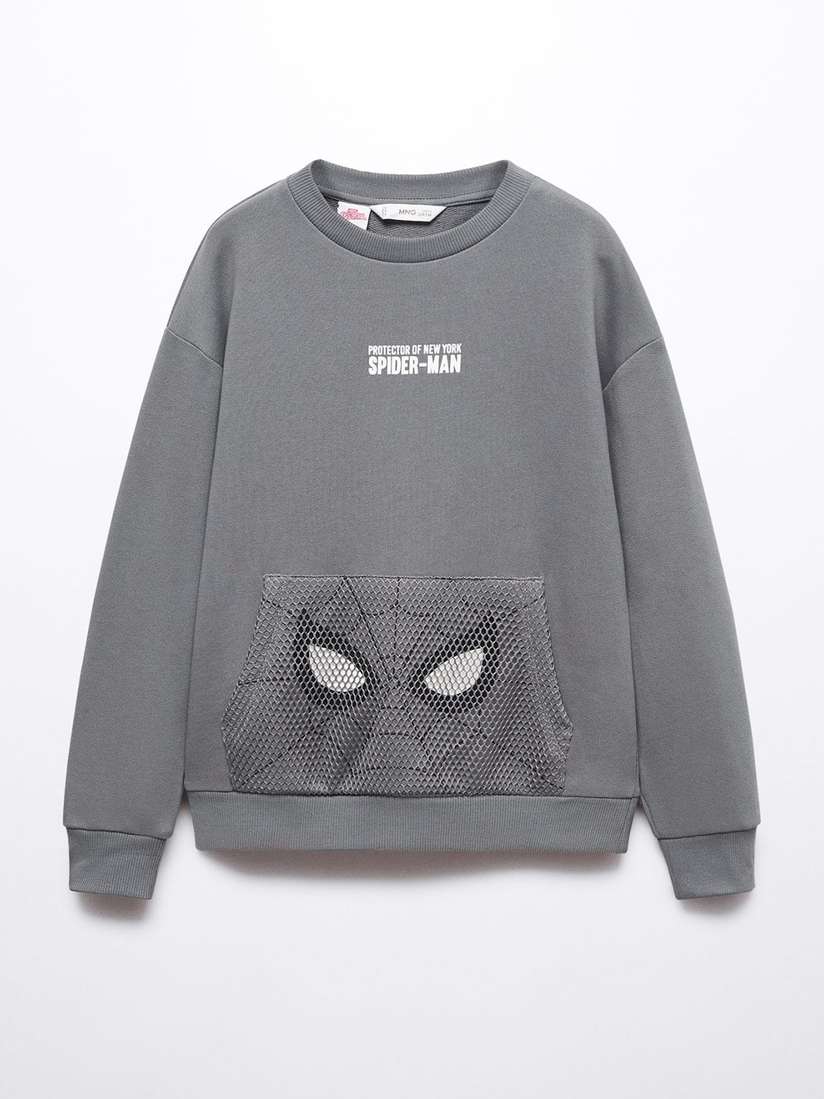 Buy Mango Kids Boys Pure Cotton Superman Printed Sweatshirt