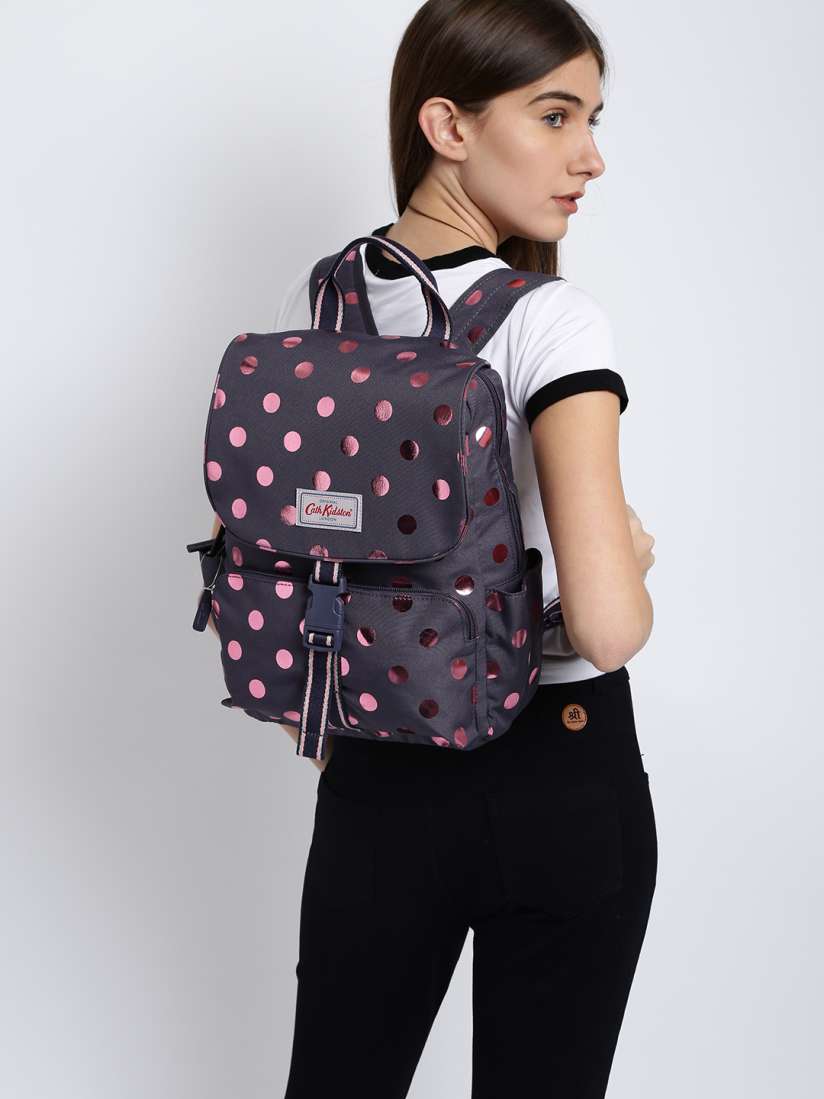 Buy Cath Kidston Women Grey Polka Dot Print Buckle Backpack Backpacks for Women 2443276 Myntra
