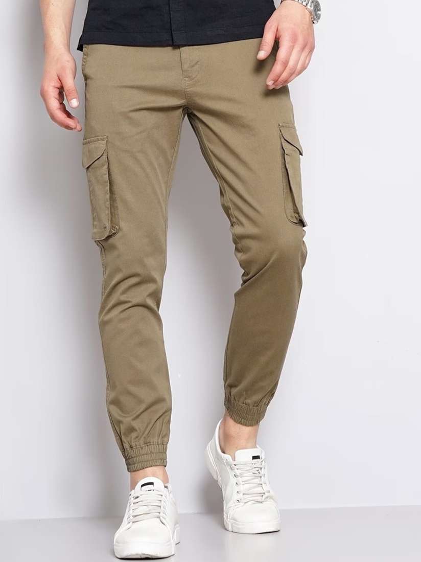 Buy British Club Men Smart Slim Fit Mid Rise Cargo Joggers Trousers for Men 24433998 Myntra
