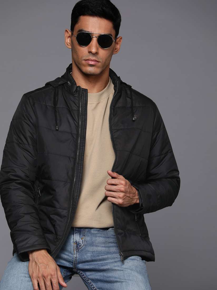 Buy Louis Philippe Padded Jacket with Detachable Hood Jackets for Men 24434948 Myntra
