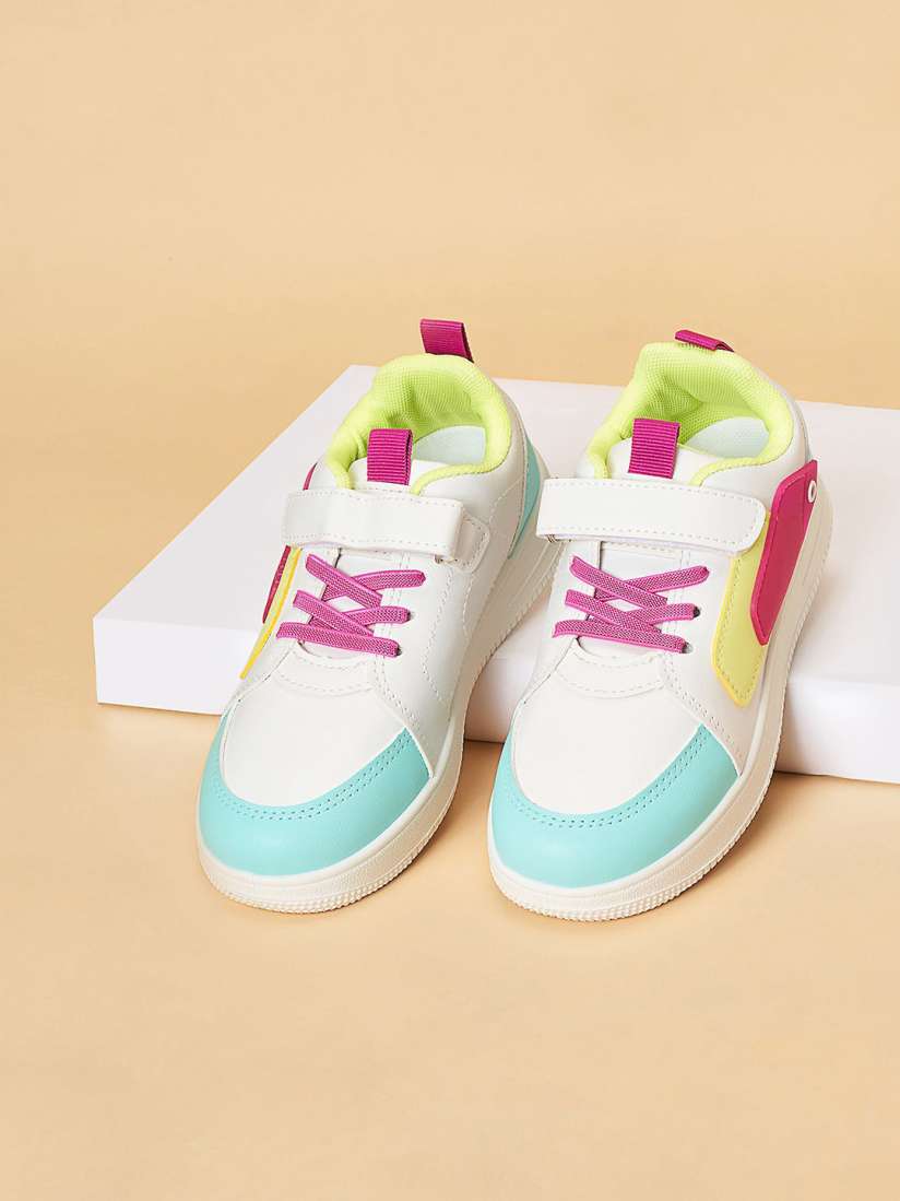 Buy Pantaloons Junior Girls Colourblocked Velcro Sneakers Casual Shoes for Girls 24436394 Myntra