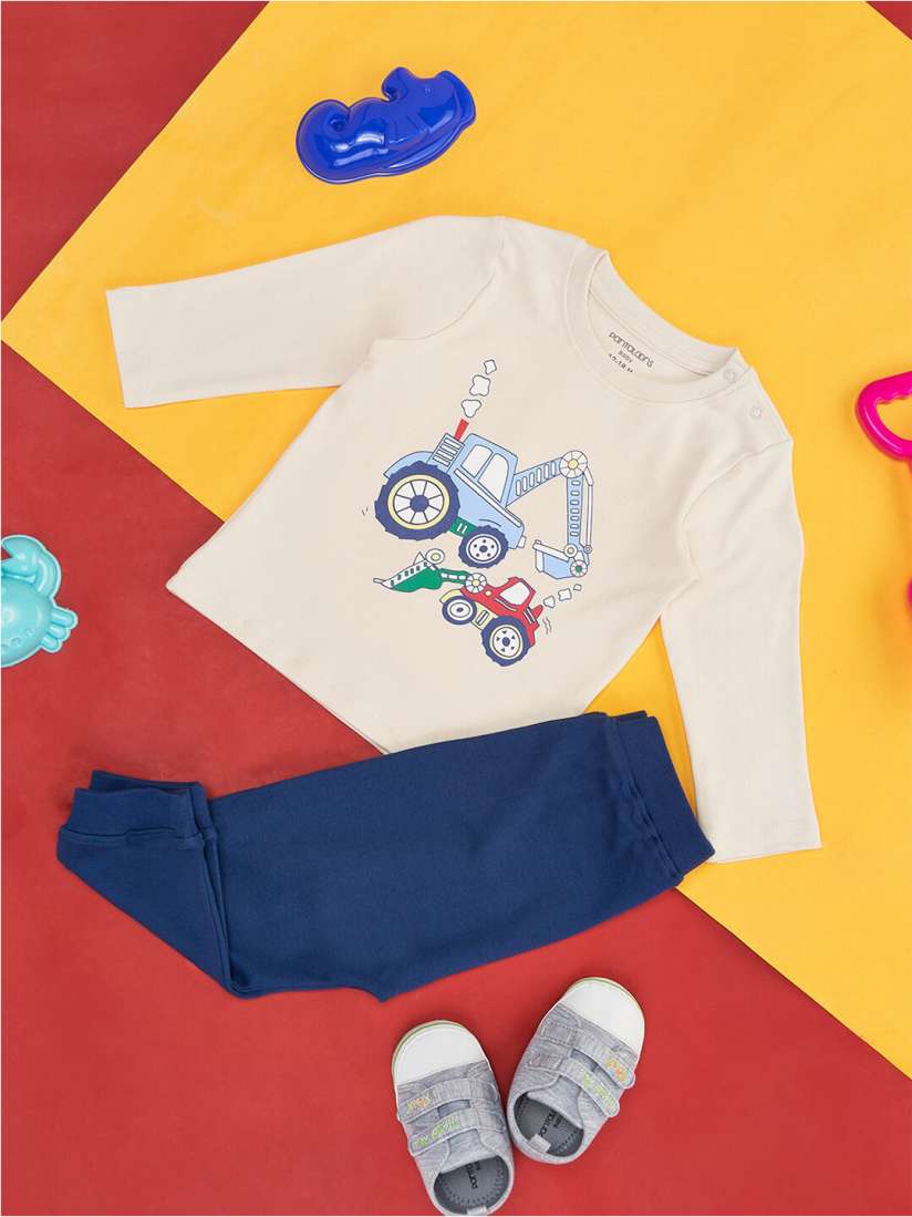 Buy Pantaloons Baby Infant Boys Printed Cotton T shirt with Pyjamas Clothing Set for Boys 24436440 Myntra