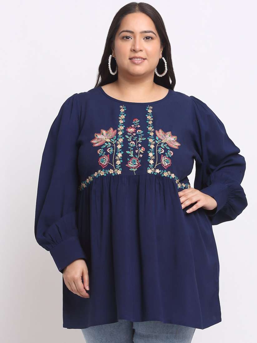 Buy plusS Plus Size Floral Embroidered Top Tops for Women 24439000 Myntra