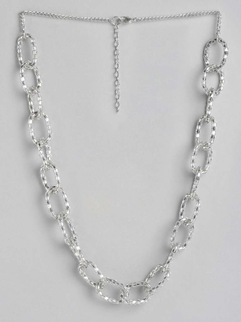 Buy RICHEERA Brass Silver Plated Necklace Necklace and Chains for Women 24442466 Myntra