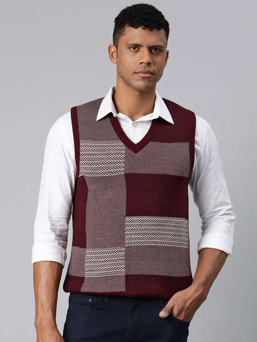 Buy Pierre Carlo Men Self Design Sweater Vest Sweaters for Men 24443776 Myntra