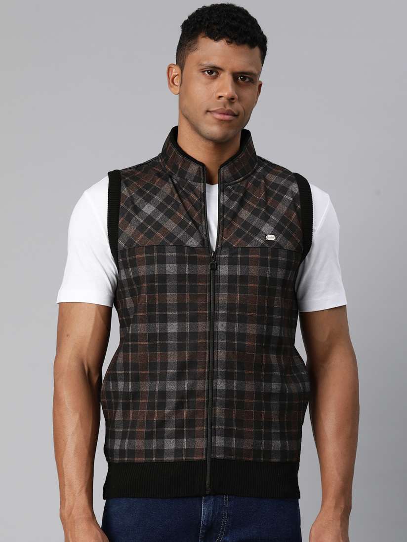 Checkered vest mens outlet