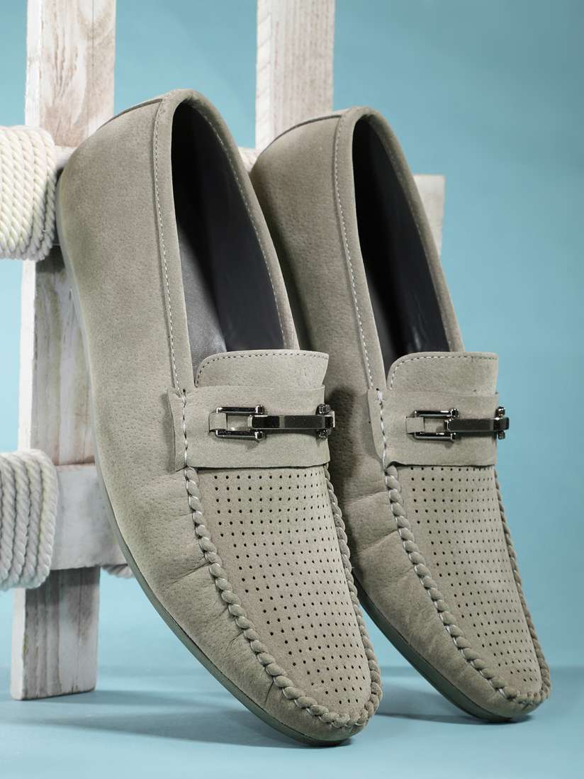 Grey moccasins mens online
