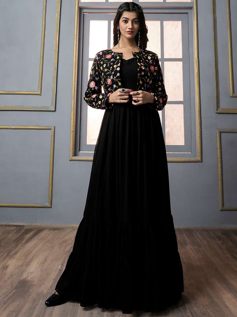 Ethnic dress with long jacket new arrivals