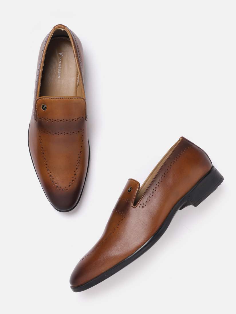Van heusen tan shoes discount