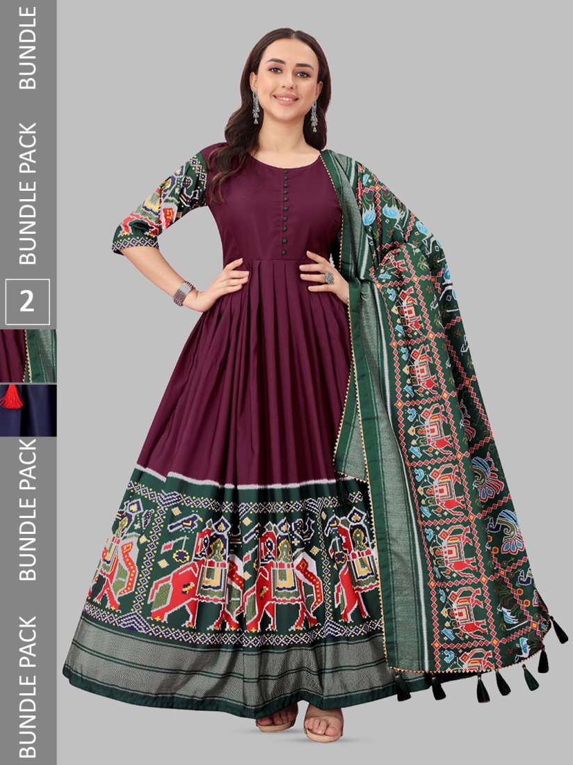Myntra gown with dupatta discount