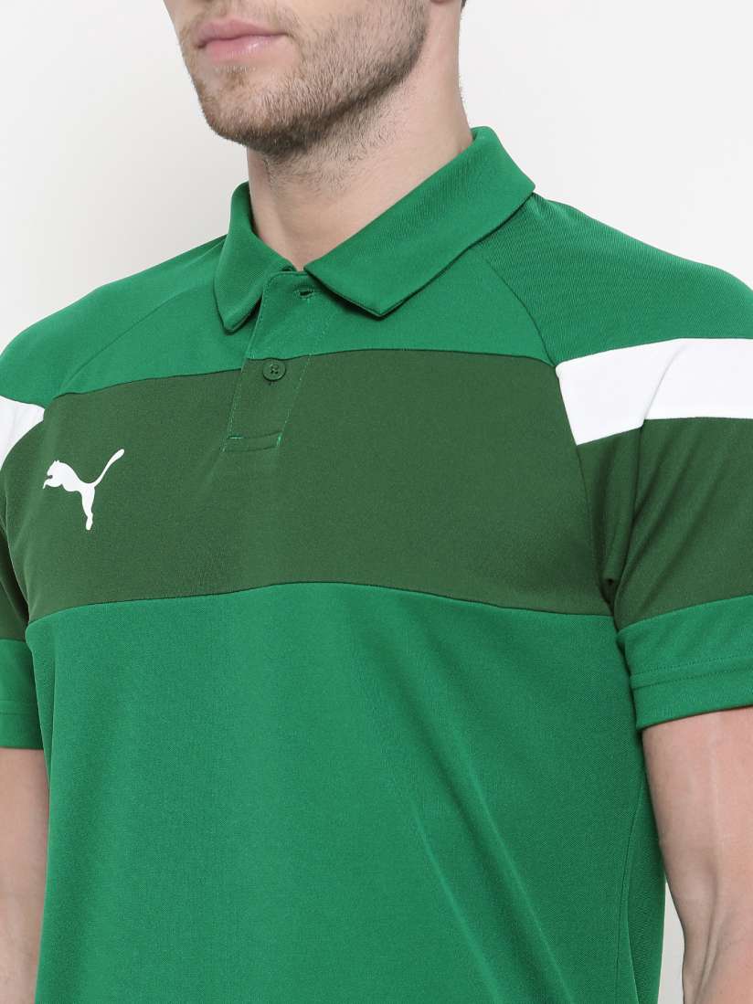Buy Puma Green Solid Spirit II Polo T shirt Tshirts for Men 2445894 Myntra
