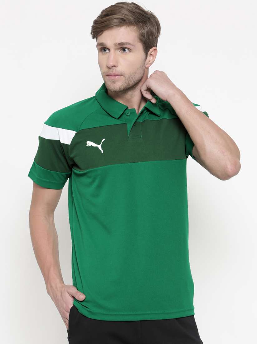 Buy Puma Green Solid Spirit II Polo T shirt Tshirts for Men 2445894 Myntra