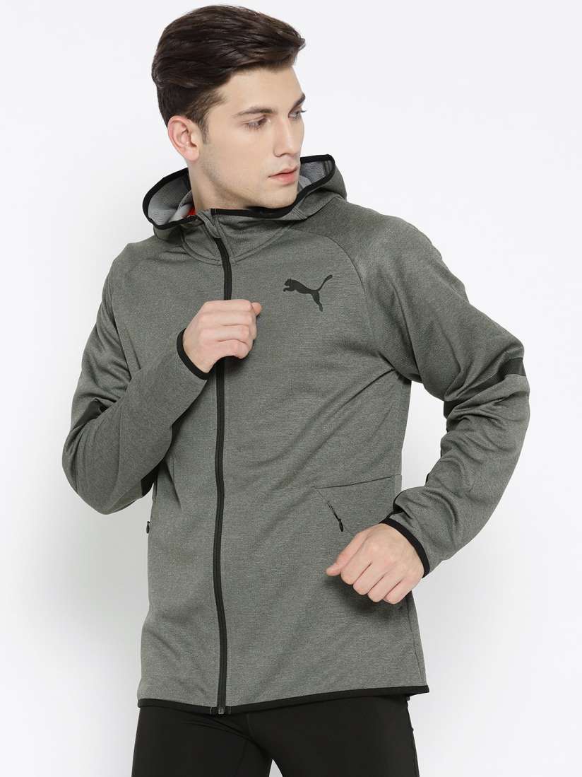 Buy Puma Men Grey Solid BND Tech Sporty Track Jacket Jackets for Men 2446068 Myntra