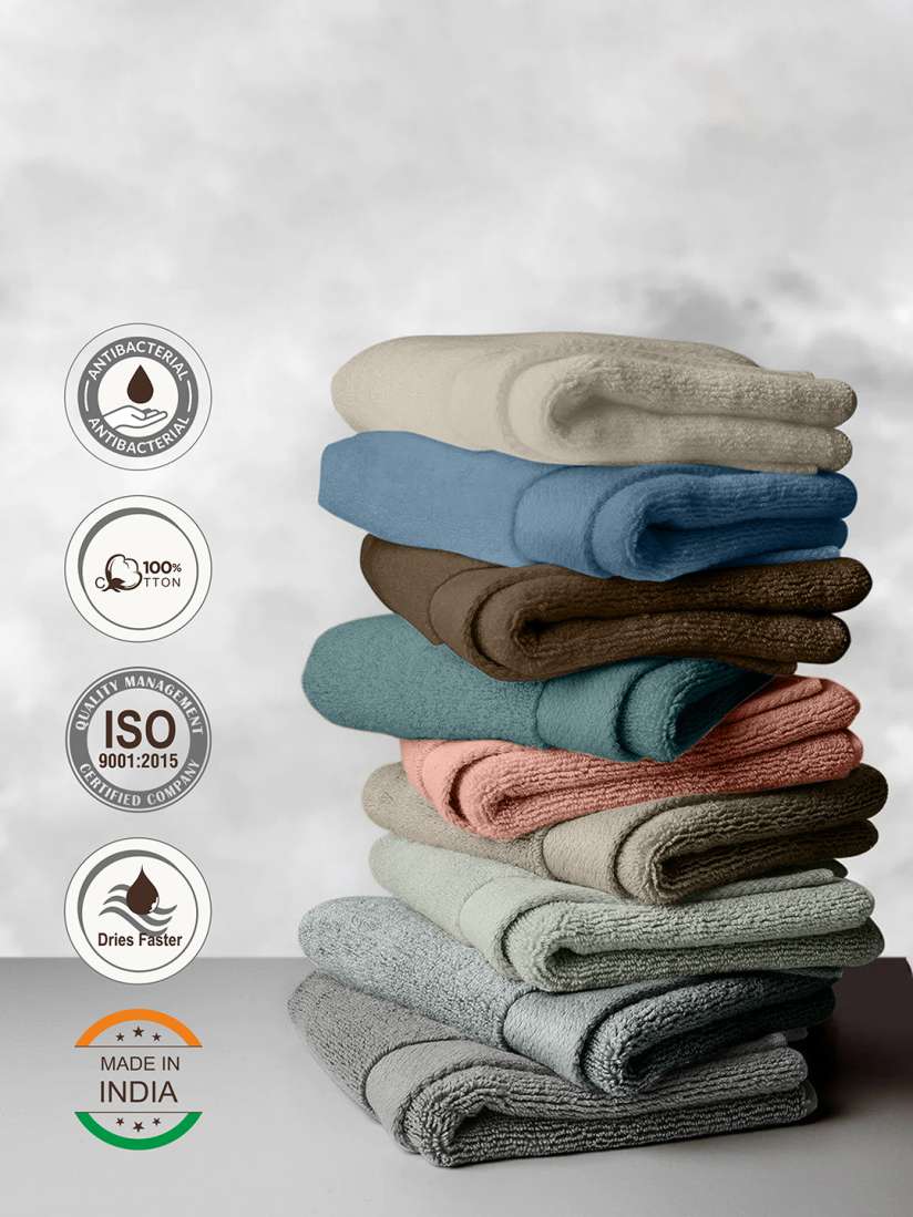 Buy LABHAM Brown 6 Pieces Pure Cotton 250 GSM Super Soft Anti Bacterial Hand Towels Hand Towels for Unisex 24466010 Myntra