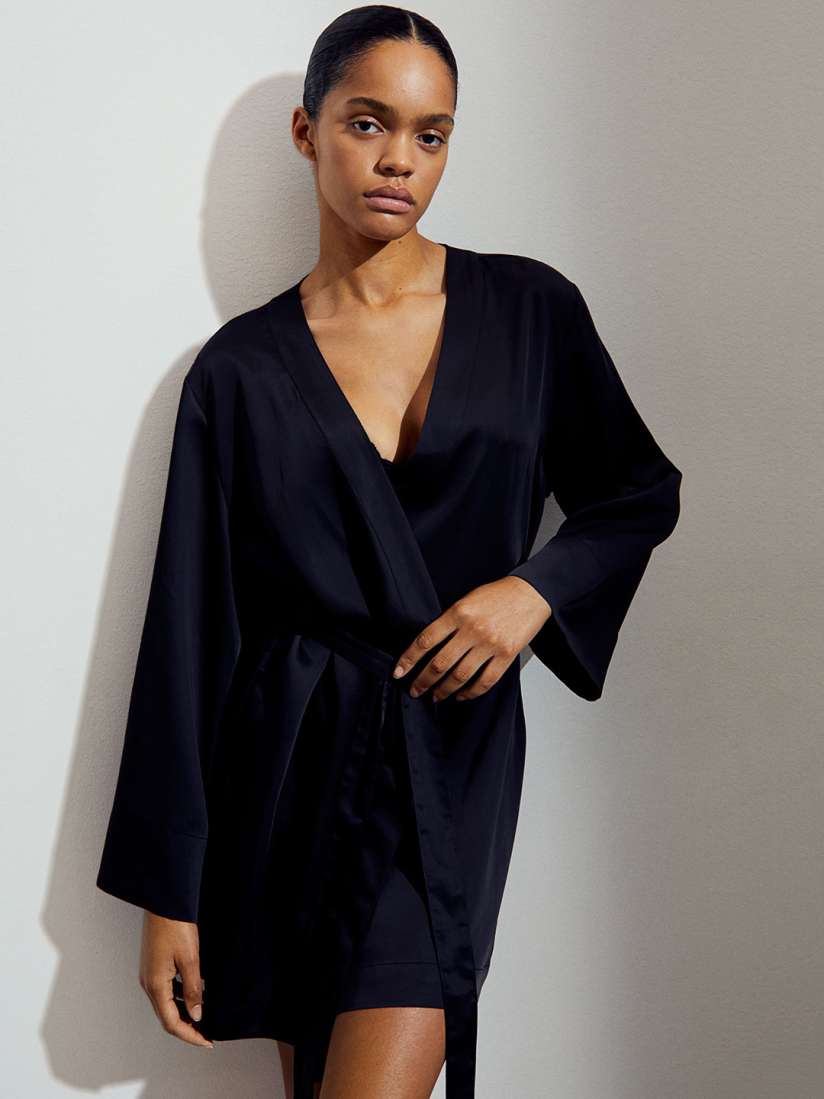 Buy H M Satin Dressing Gown Robe for Women 24467982 Myntra