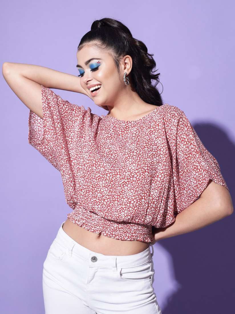 Smocked kimono top store